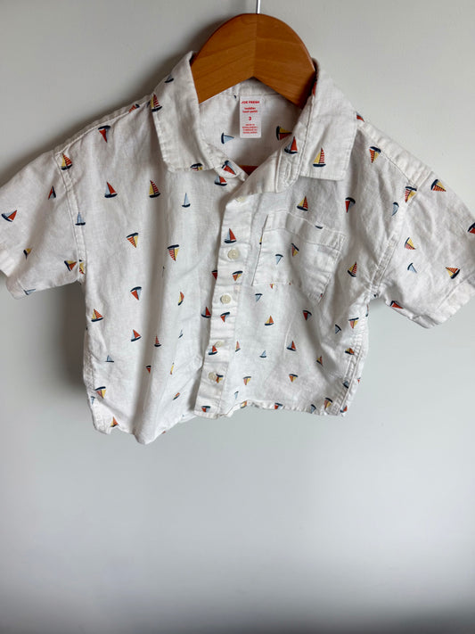 Sailboat Dress Shirt / 3T