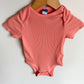 Coral Ribbed Bodysuit / 18-24m