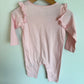 Pink Ruffle Jumpsuit / 6-12m