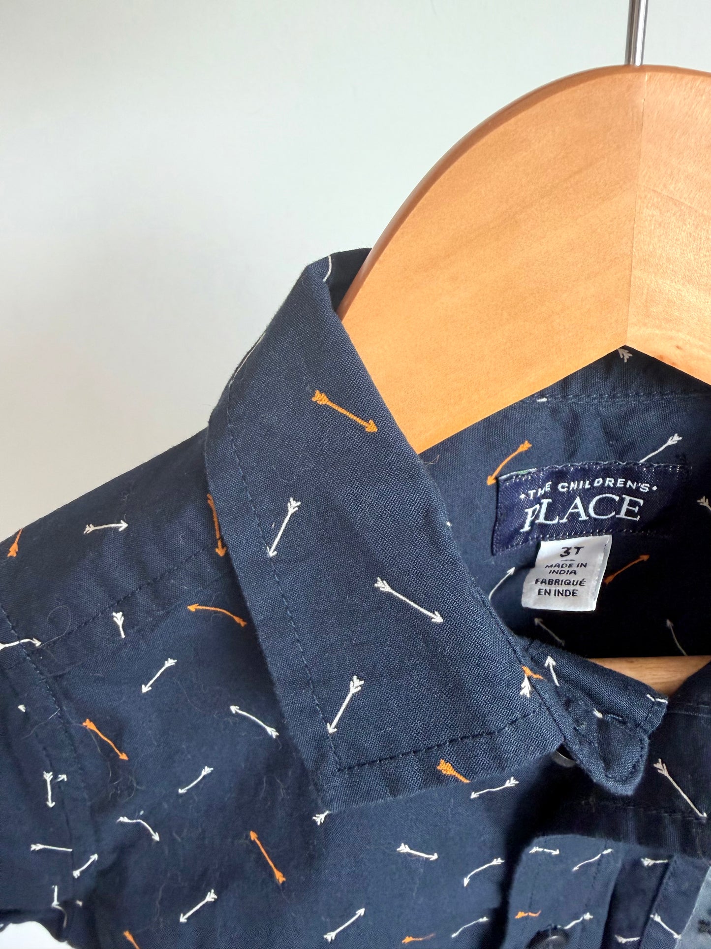 Navy Arrow Dress Shirt (With Tags) / 3T