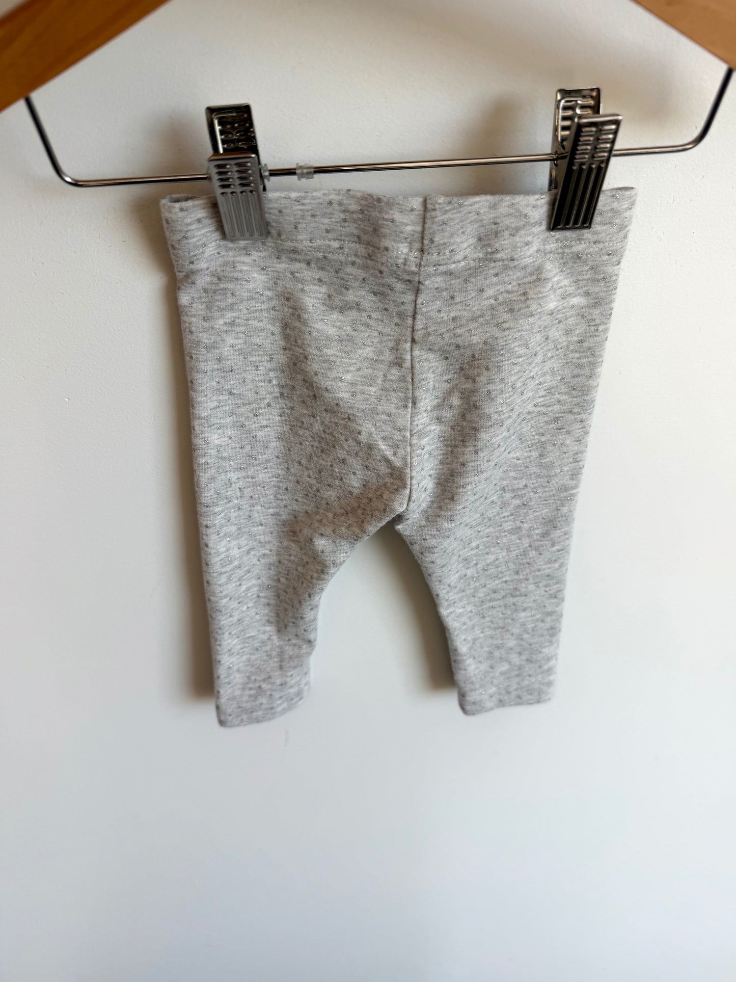 Grey Sparkle Dotted Pants / 3-6m