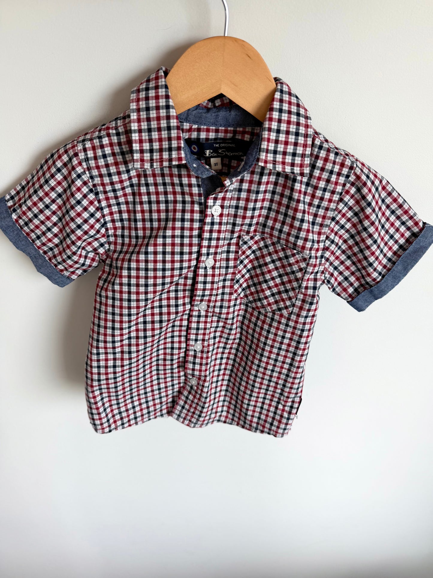 Plaid Button Up Dress T-shirt / 3T