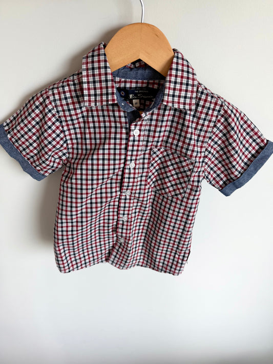 Plaid Button Up Dress T-shirt / 3T