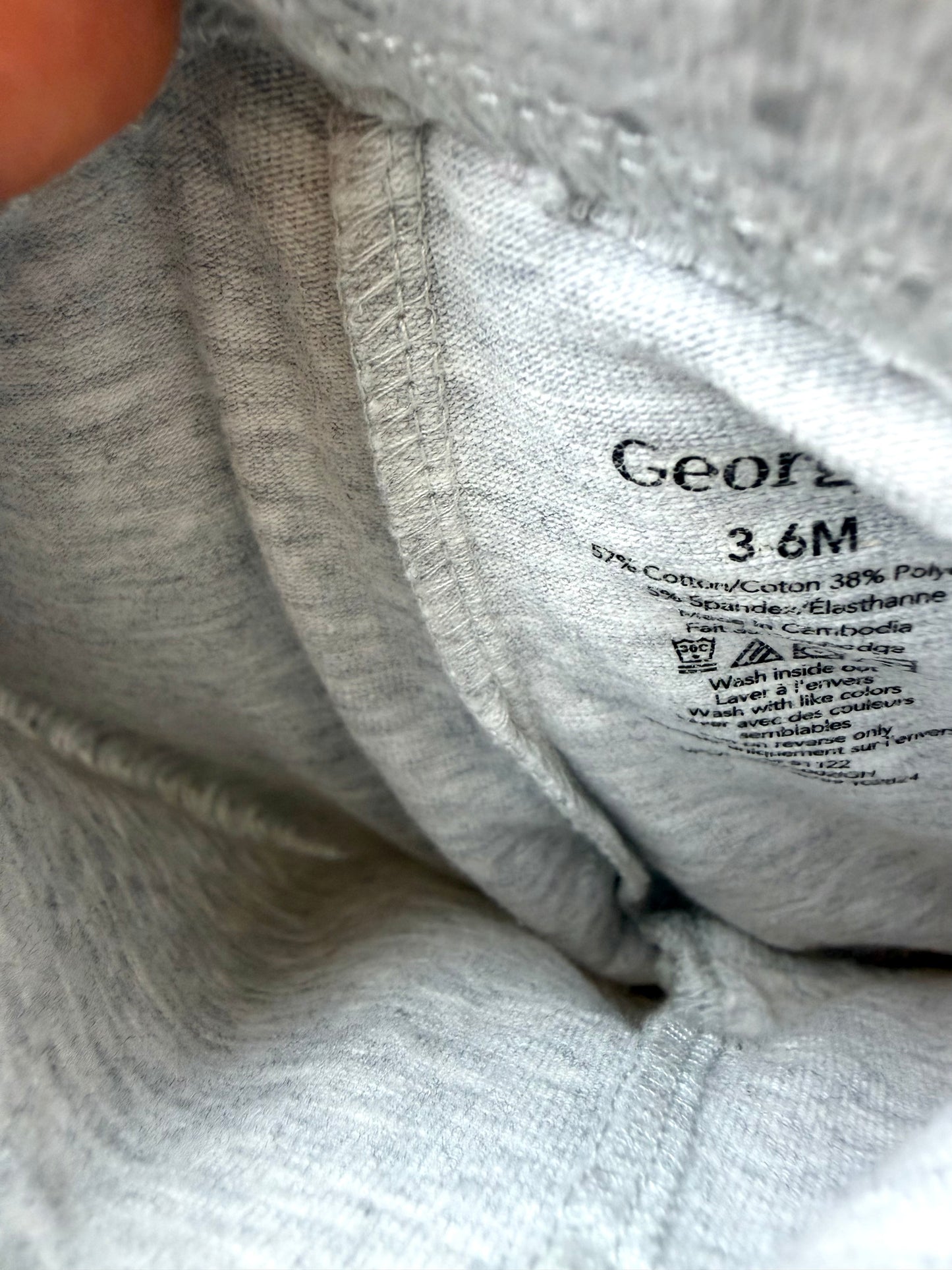 Grey Sparkle Dotted Pants / 3-6m