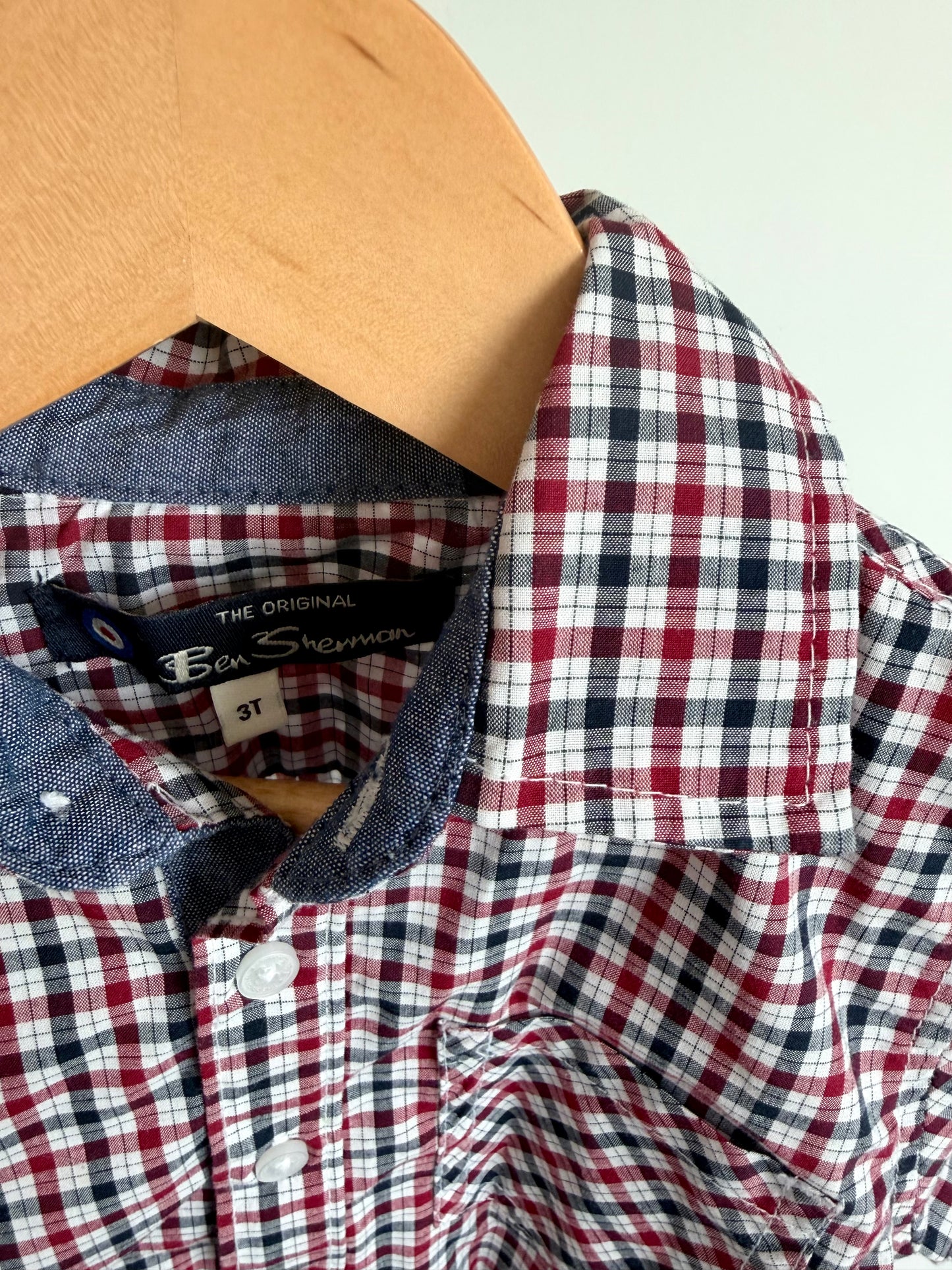Plaid Button Up Dress T-shirt / 3T