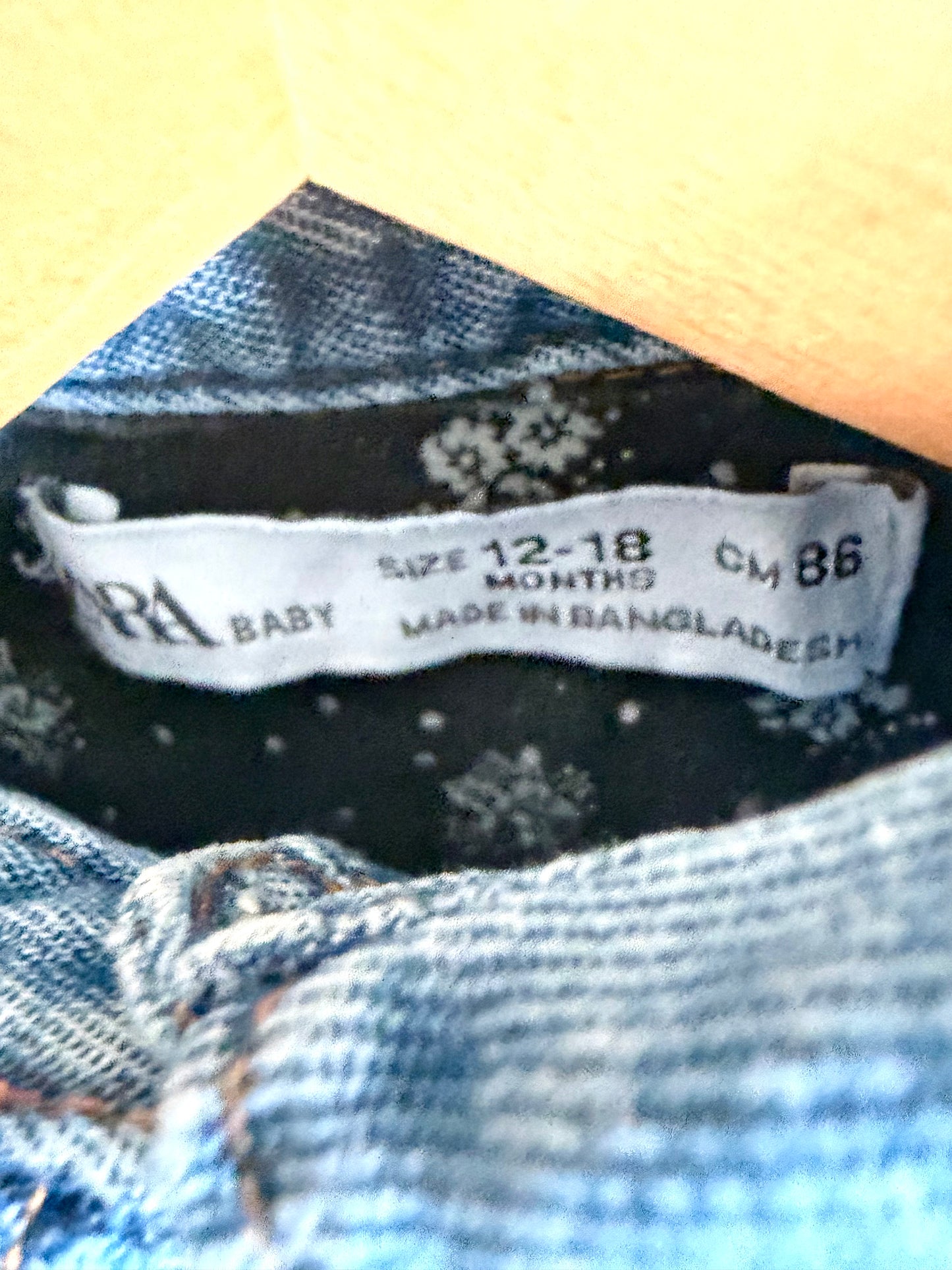 Zara Snap Denim Top (PLAY) / 12-18m