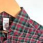 Green + Red Plaid Long Sleeve Dress Shirt / 3T