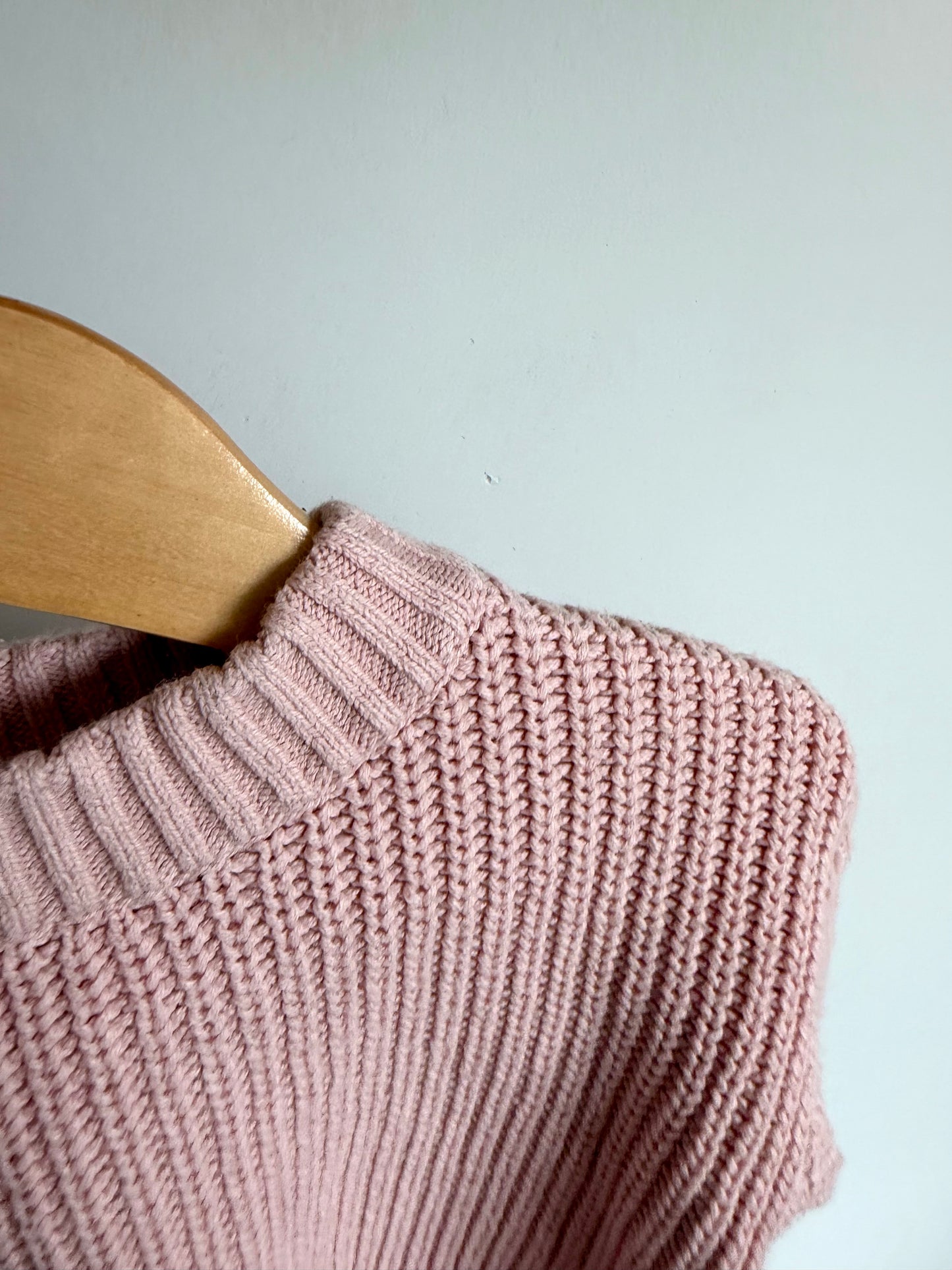 Pink Chunky Knit Sweater / 18m