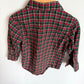 Green + Red Plaid Long Sleeve Dress Shirt / 3T