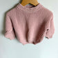 Pink Chunky Knit Sweater / 18m