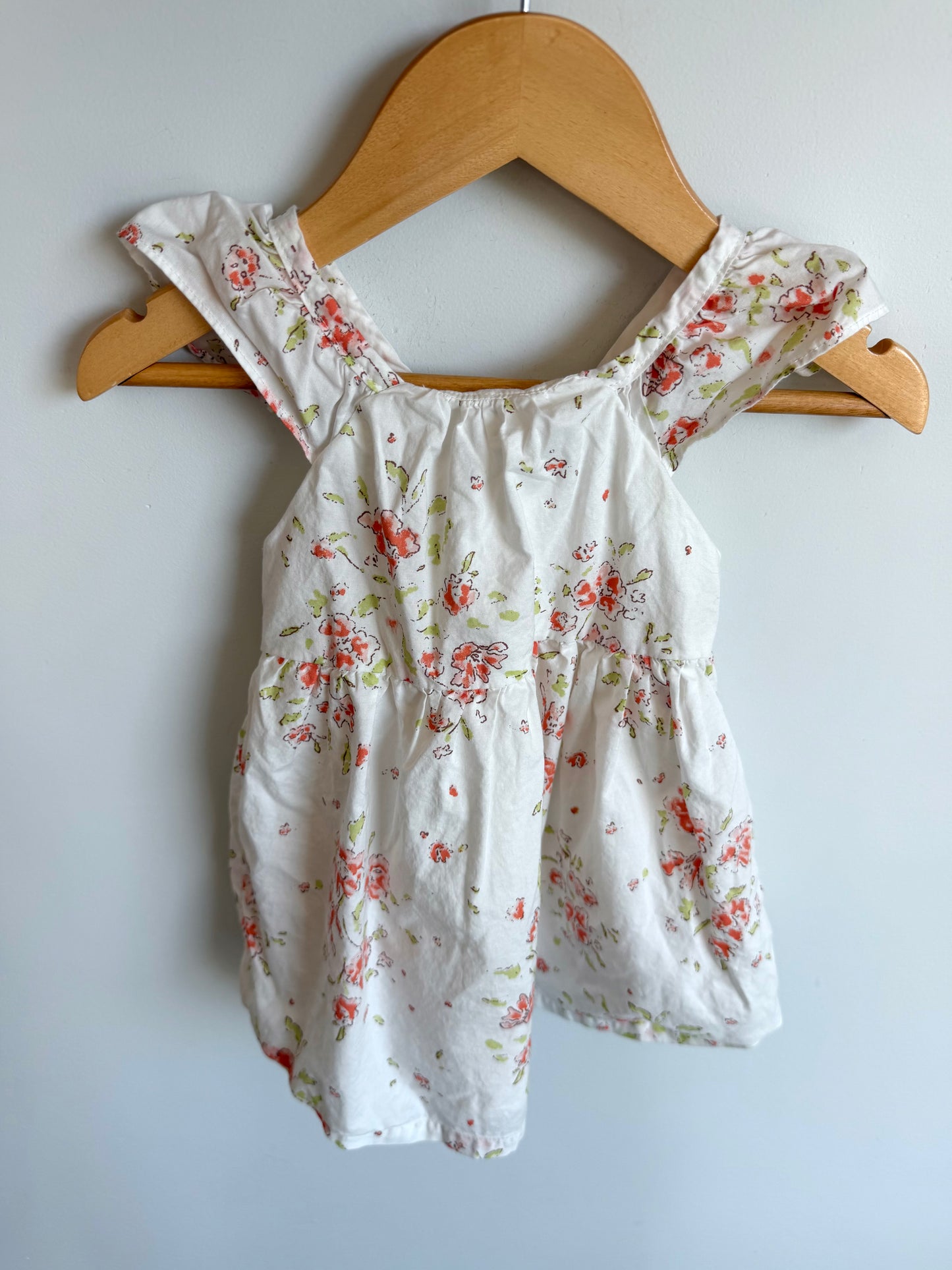 Orange Floral Dress / 9m