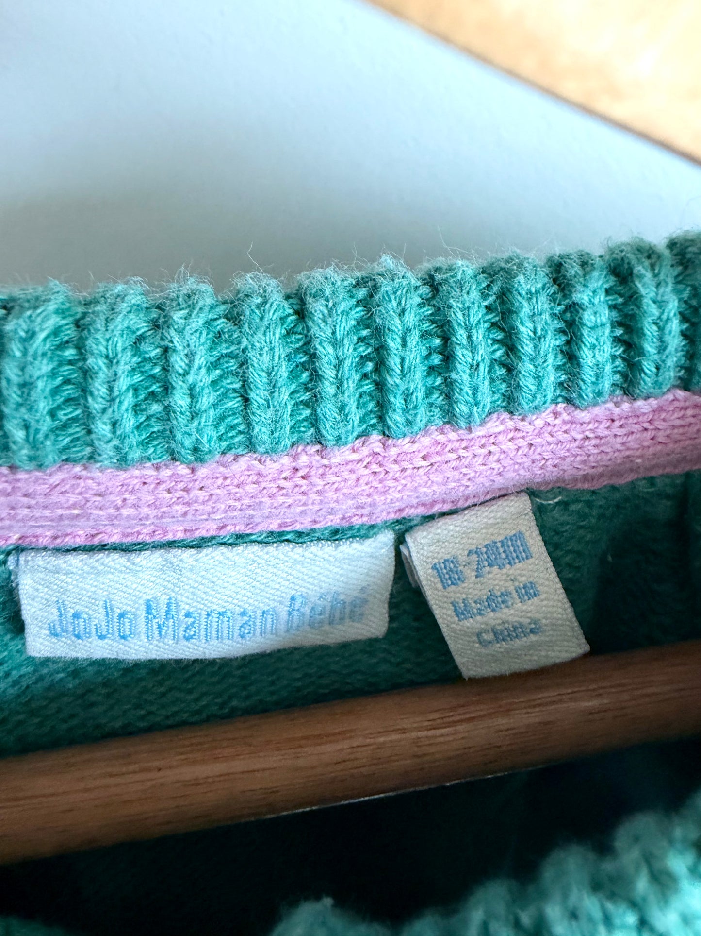 JoJo Maman Bébé Turquoise Sweater / 18-24m