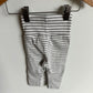 H&M Organic Grey Striped Pants / 2-4m