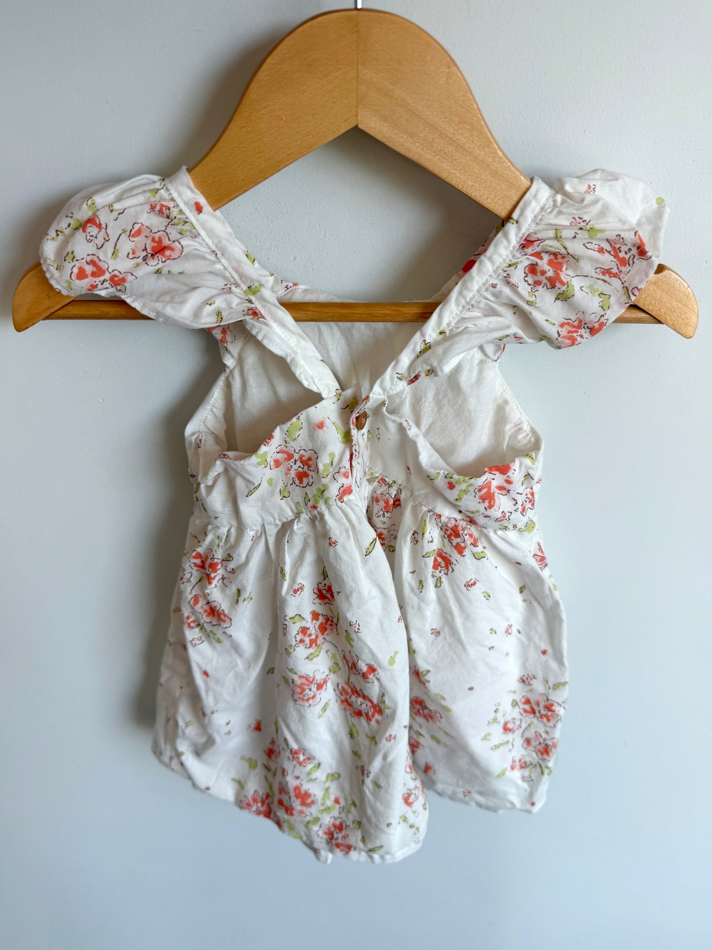 Orange Floral Dress / 9m