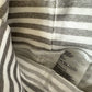 H&M Organic Grey Striped Pants / 2-4m