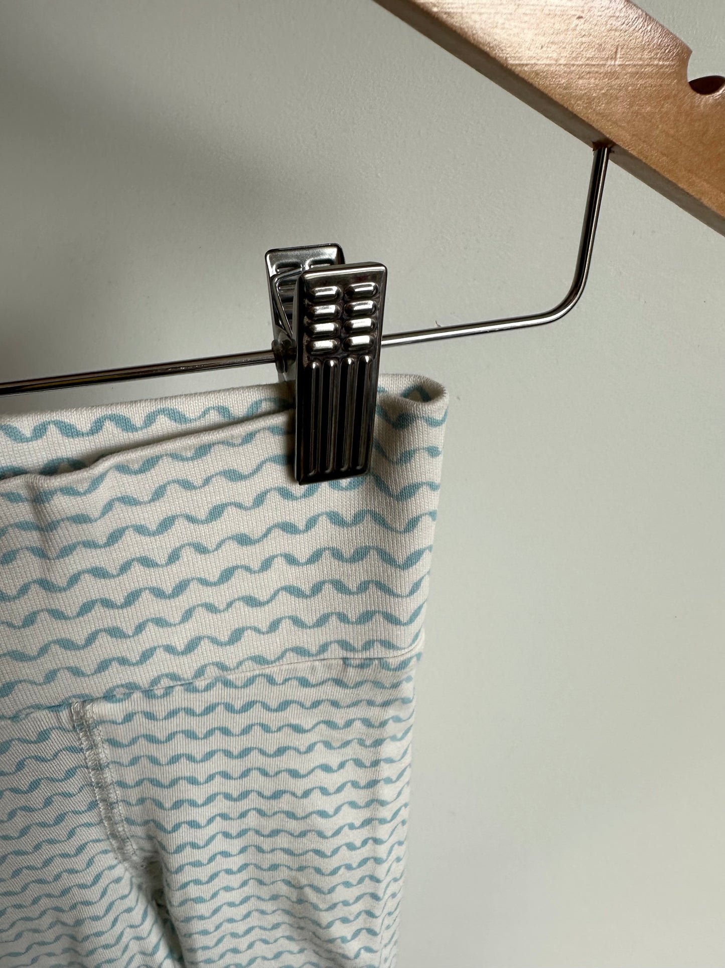 H&M Organic Blue Wave Pants / 2-4m