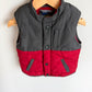 Fleece Lined Grey + Red Fleece Vest / 3T