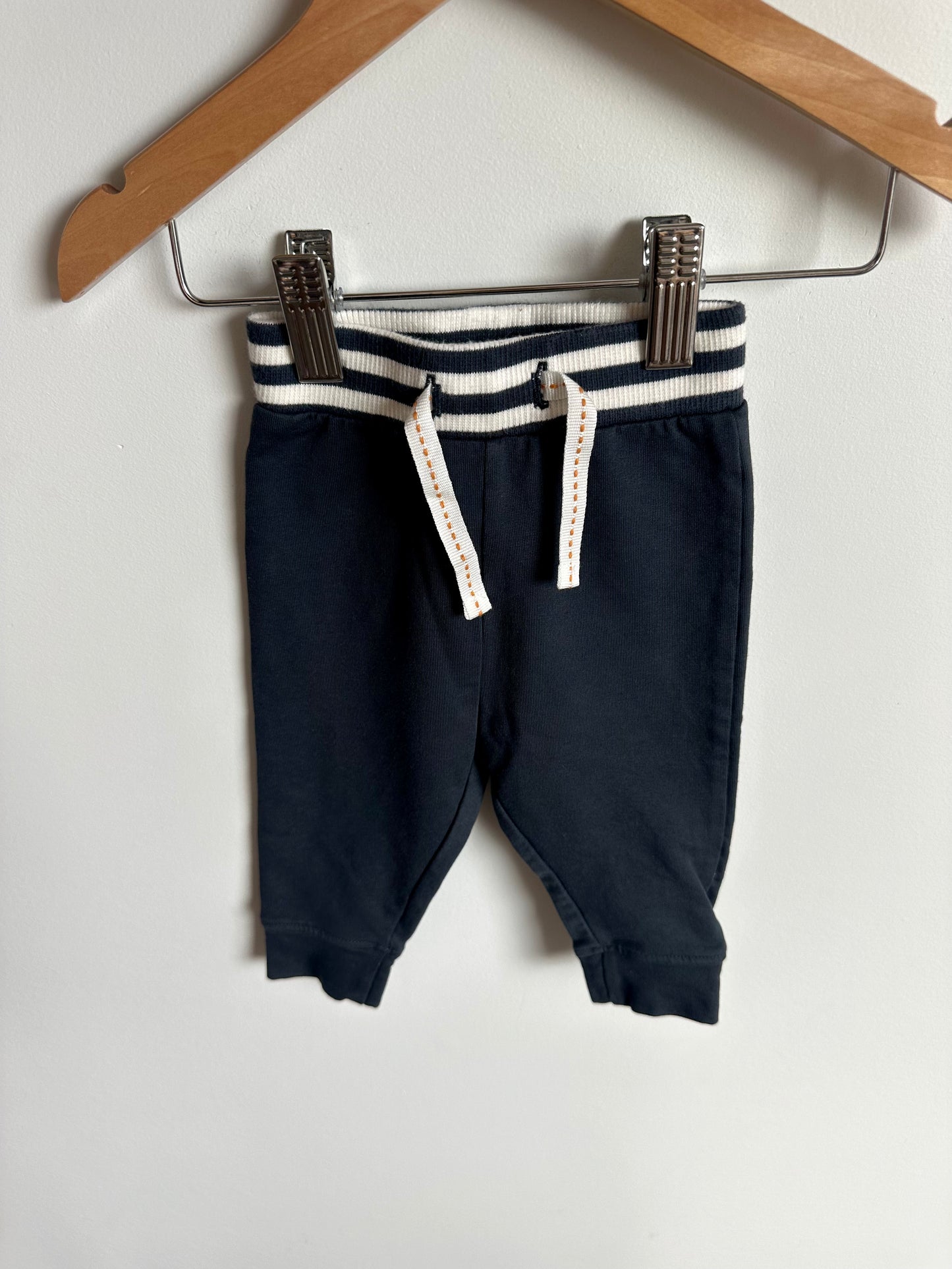 Navy Drawstring Joggers / 0-3m
