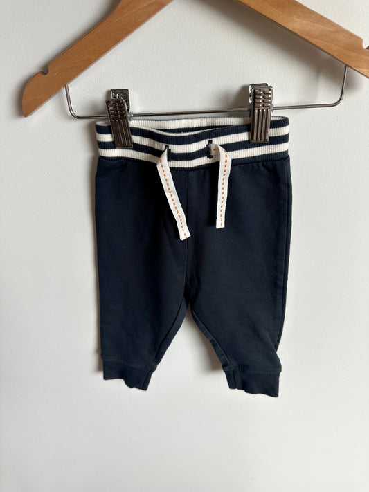 Navy Drawstring Joggers / 0-3m