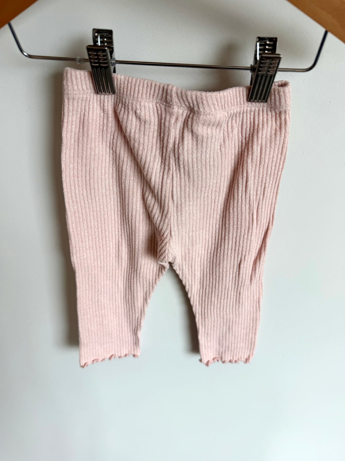 Light Pink Wavy Hem Pants / 12-18m