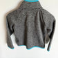 Grey + Teal Zip Sweater (PLAY) / 3T