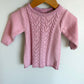 Pink Cable Knit Dress / 12-18m