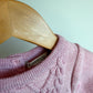 Pink Cable Knit Dress / 12-18m