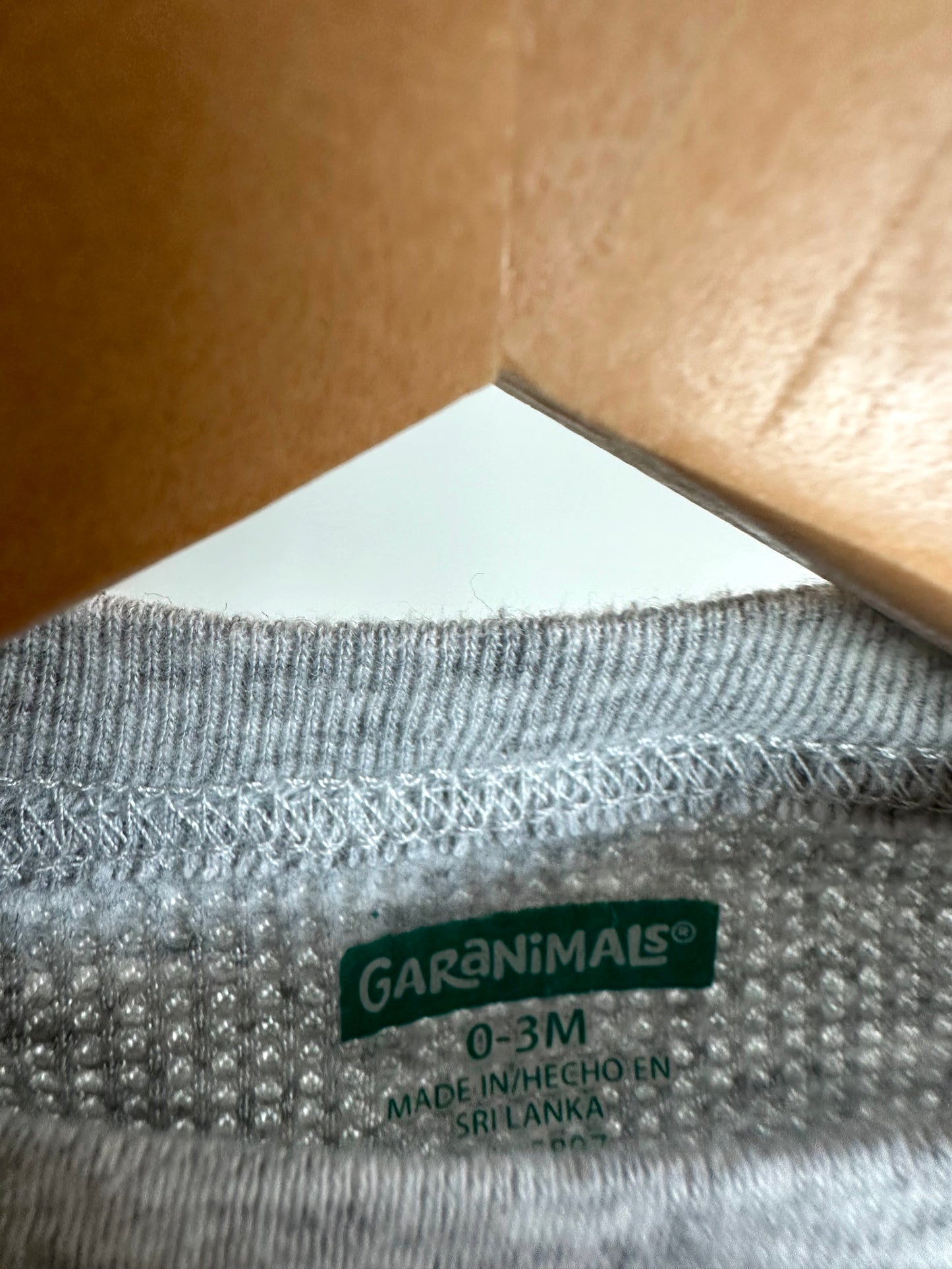 Grey Waffle Knit Bodysuit / 0-3m