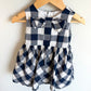 Blue Checkered Dress / 12m