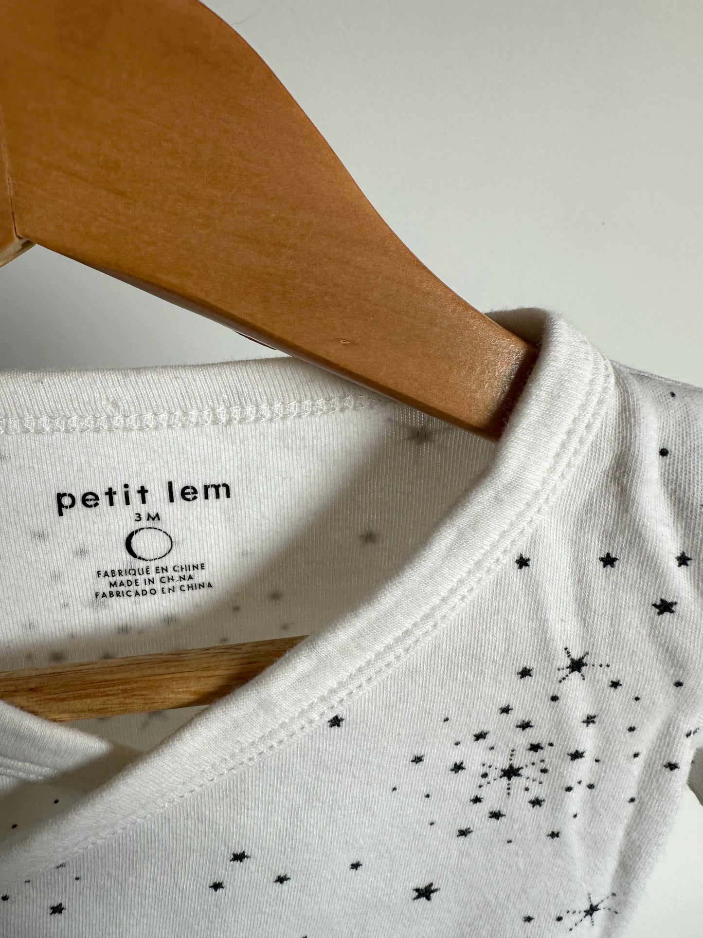 Petit Lem Star Side Snap Long Sleeve / 3m