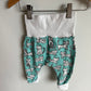 Grow with Me Teal Cat Pants / 0-6m