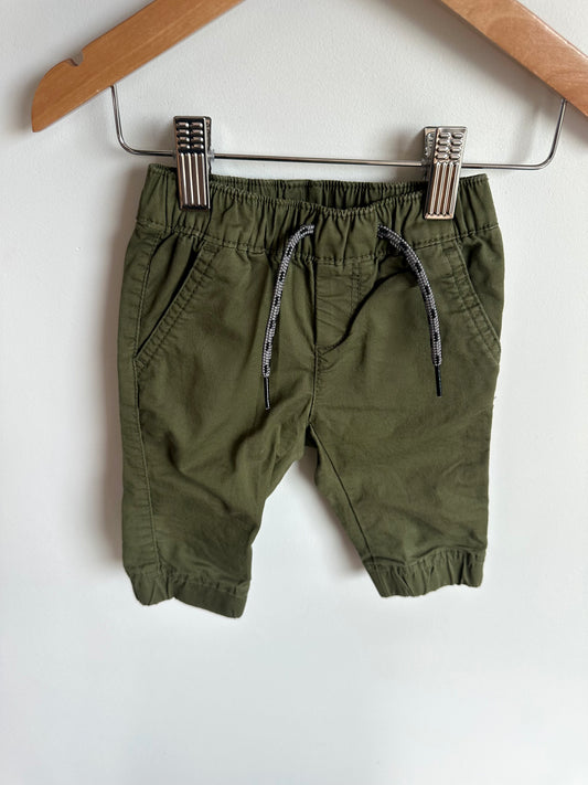 Gap Olive Drawstring Pants / 3-6m