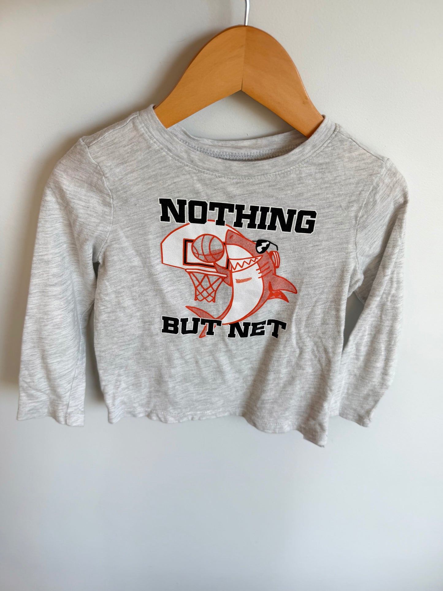 Nothing But Net Shark Long Sleeve / 2-3T