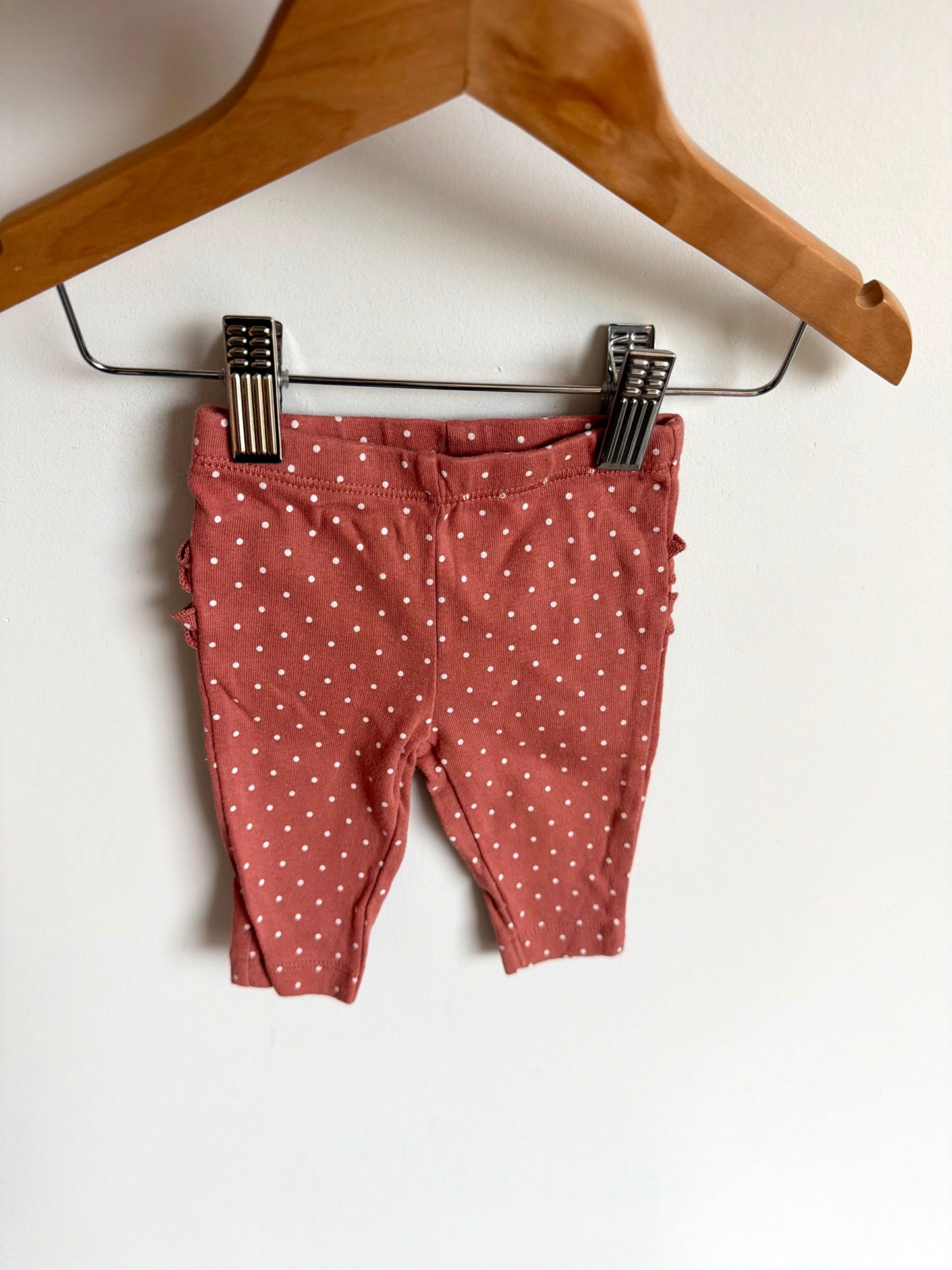 Dotted Ruffle Bottom Pants / 3m
