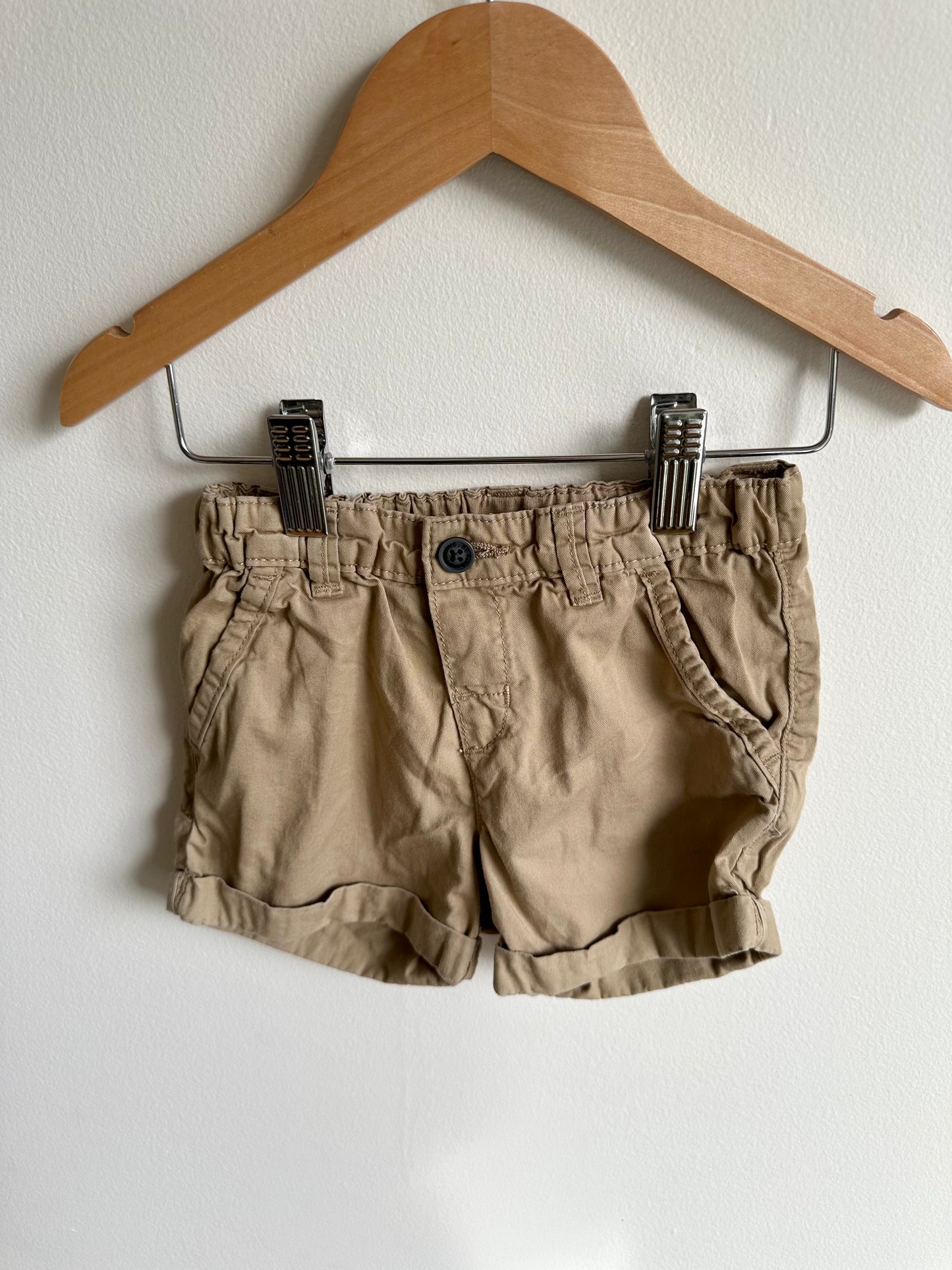 H&M Tan Pocket Shorts / 12-18m