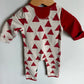 Peekaboo Beans Red Triangle Jumpsuit / 3-6m