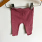 Rouge Ribbed Pants / 0-3m