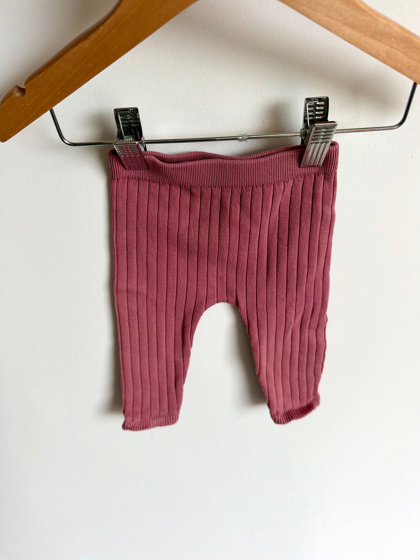 Rouge Ribbed Pants / 0-3m