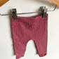 Rouge Ribbed Pants / 0-3m