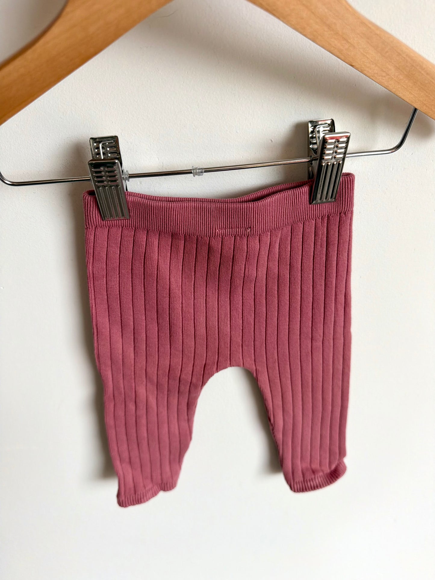 Rouge Ribbed Pants / 0-3m