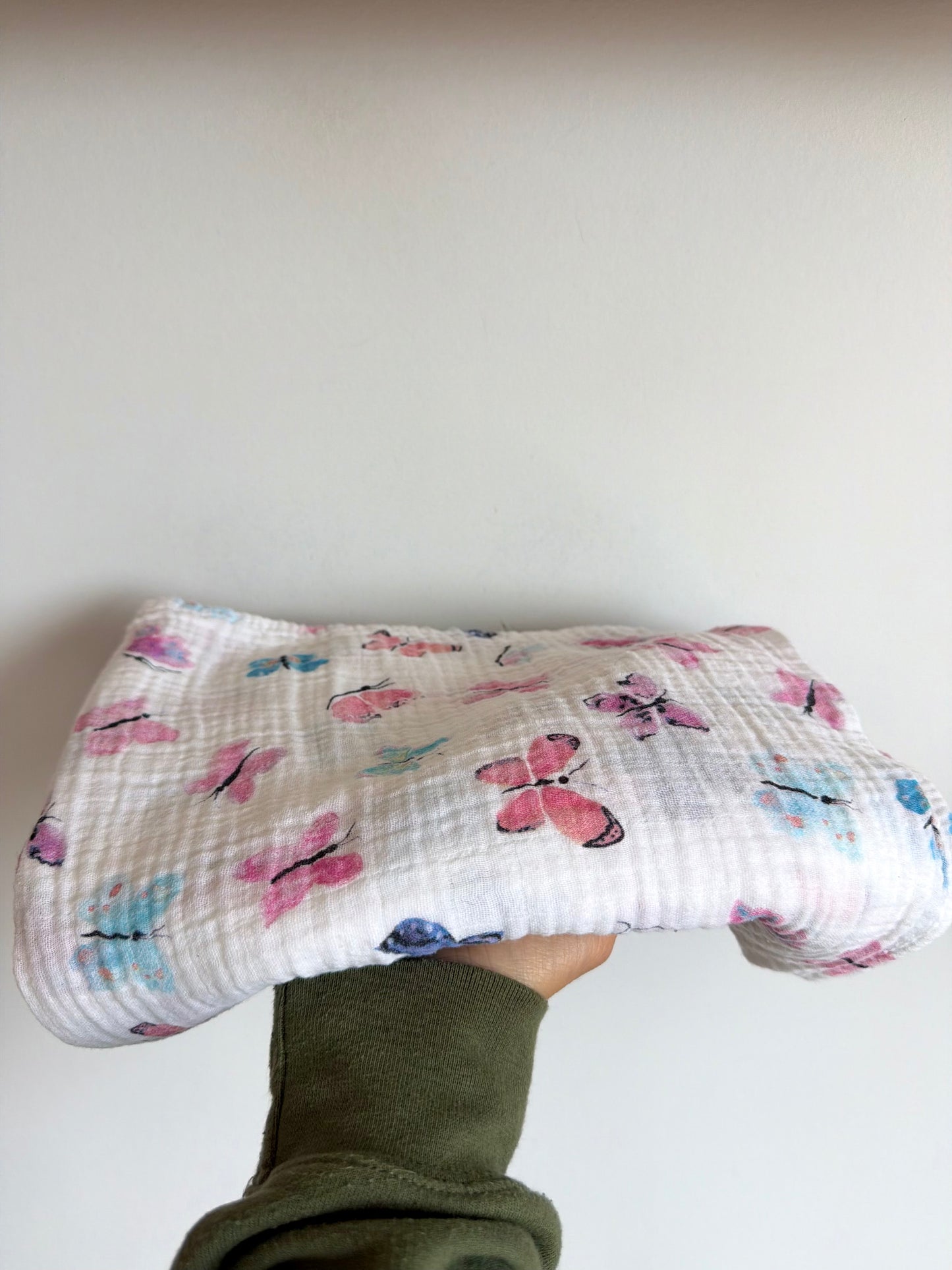 Butterfly Cotton Receiving Blanket