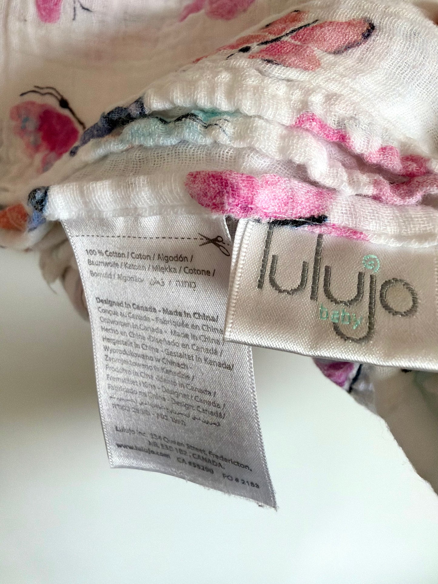 Butterfly Cotton Receiving Blanket