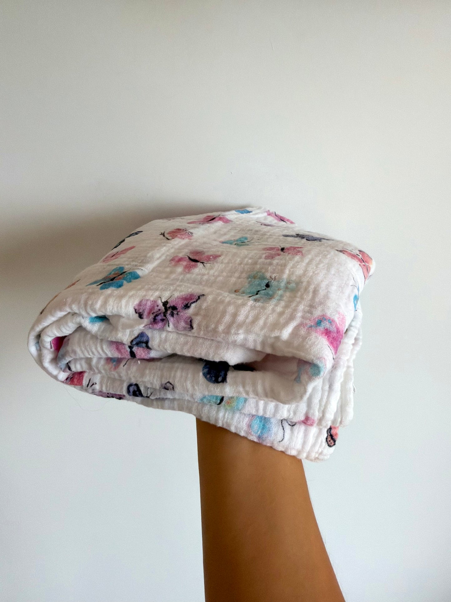 Butterfly Cotton Receiving Blanket