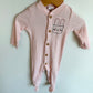 Pink Ribbed Bunny Sleeper / 3-6m