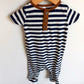 Tan + Navy Striped Jumpsuit / 12m