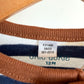 Tan + Navy Striped Jumpsuit / 12m