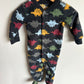 Charcoal Fleece Dino Sleeper / 6-9m