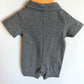 Grey Suspender Romper with Bow / 18m