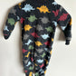 Charcoal Fleece Dino Sleeper / 6-9m