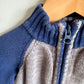 Blue and Grey Zip Sweater / 18-24m